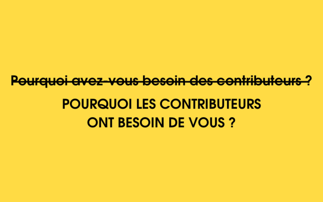 Pourquoi contribuer à un projet pédago ?